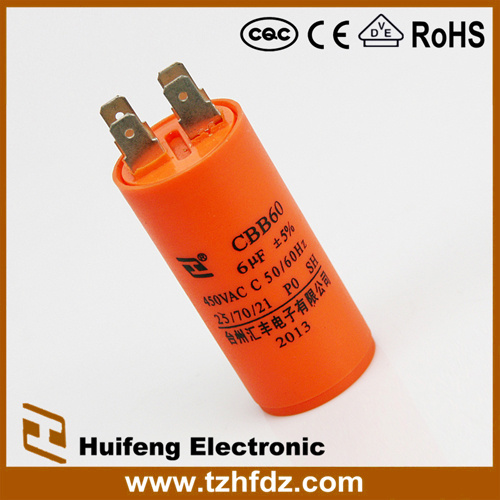 Hf AC Motor Run 450V 6UF Orange Capacitor