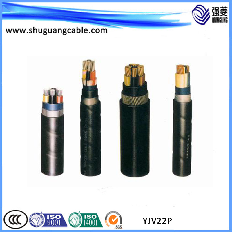 Yjv22t 3+1 Cores XLPE Insulated PVC Sheathed Steel Tape Armored Concentric Conductor Power Cable