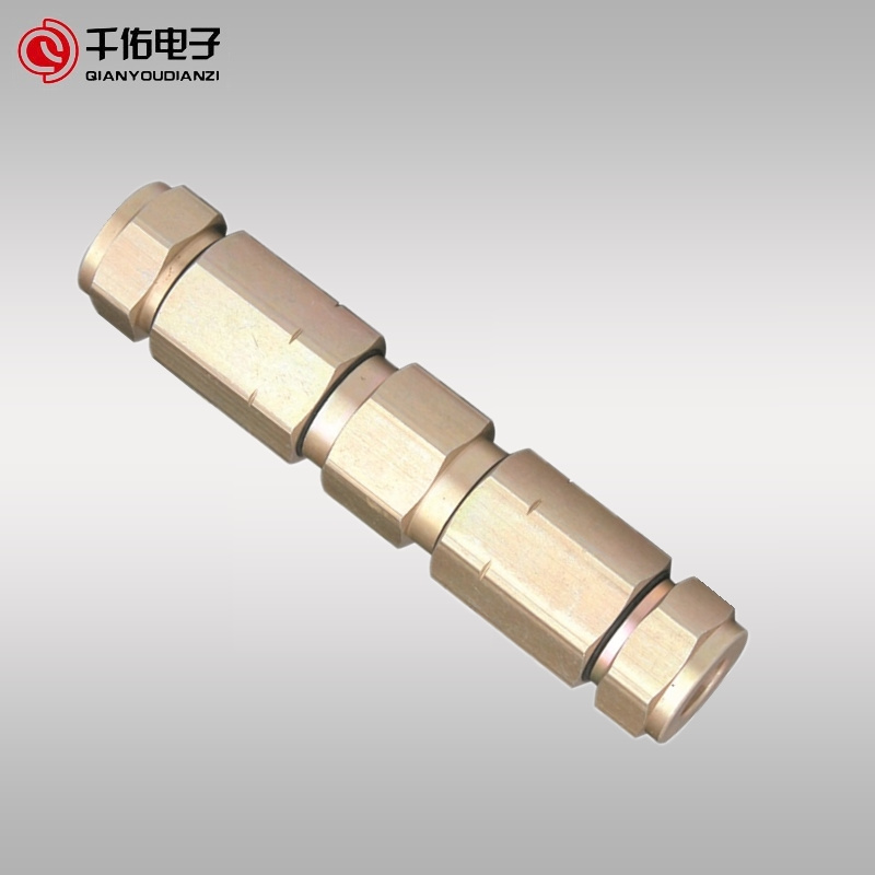 Al Alloy Double Coaxial RF Connector Trunk Connector