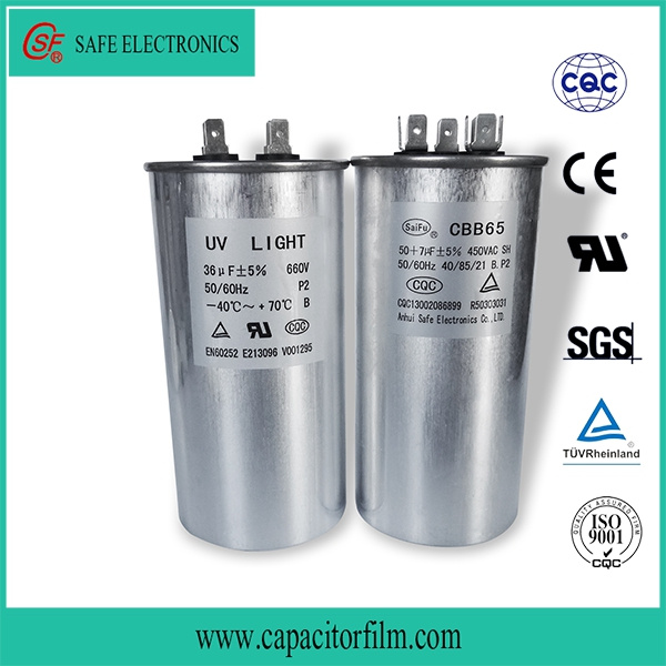 Cbb65 Anti-Explosion Metallized Polypropylene Film Capacitor