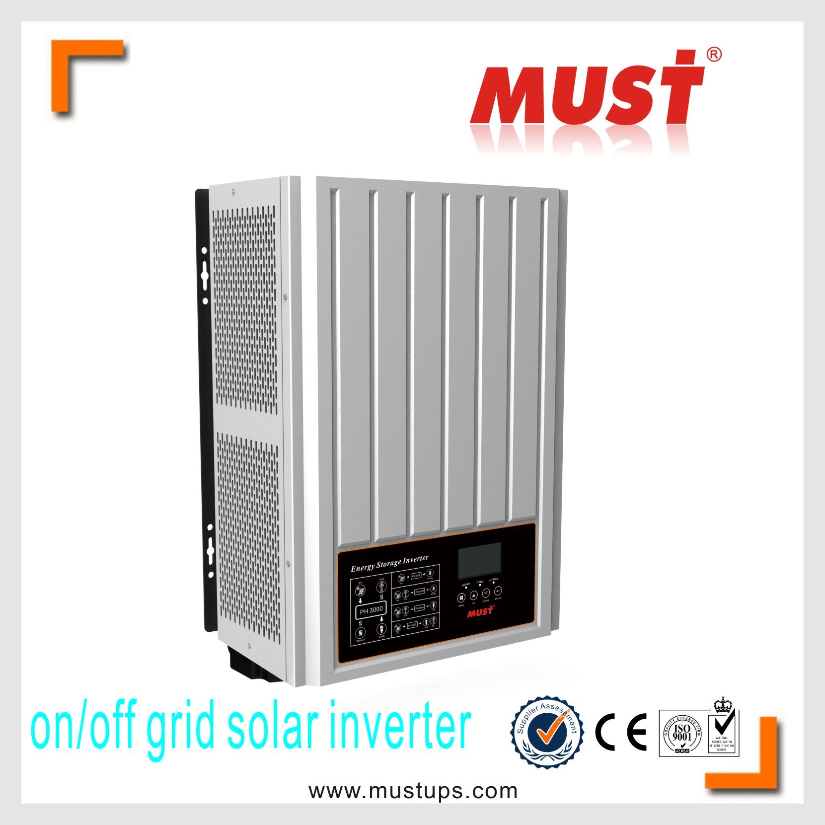 Low Frequncy 3kw Pure Sine Wave on/off Grid Hybrid Inverter