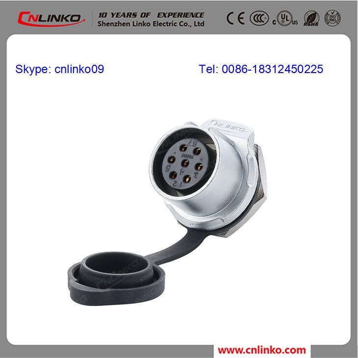 7pin Panel Mount Electric Plug Waterproof Male Female Connector