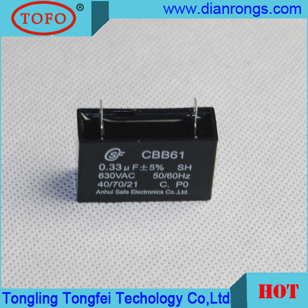 Fan Start Capacitor Cbb61 AC Motor Capacitor