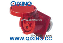Cee/IEC IP67 16A 4p Red Straight Type panel Mounted Socket
