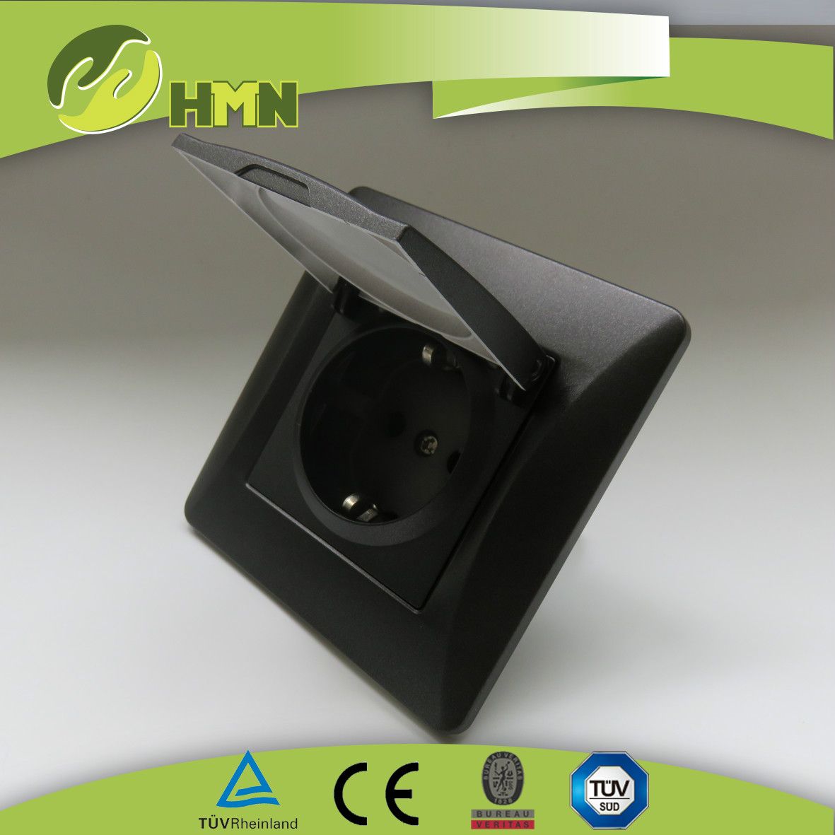 H149 1 Gang Dust Cap Shuko Socket