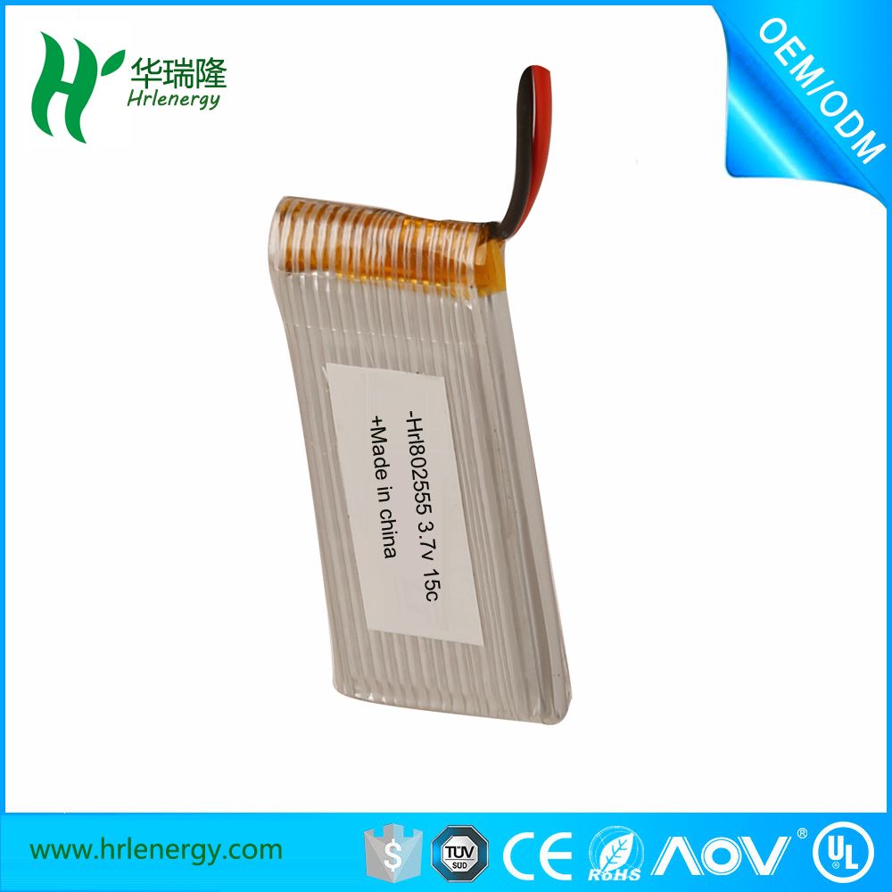 3.7V 650mAh 15c (802555) Li-Polymer Battery