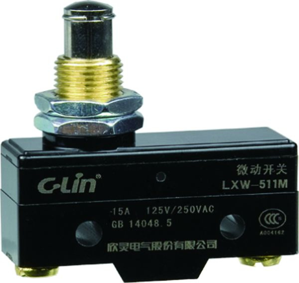 Micro Switch Panel Mount Plunger (LXW-511M/Z-15GQ-B)