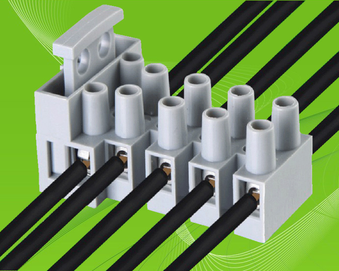 Feed Through Terminal Block Connector with Fuse Block 10.0mm Pin Spacing