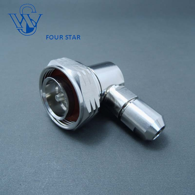 7/16 DIN Male Plug Right Angle Clamp RF Connector for 1/4
