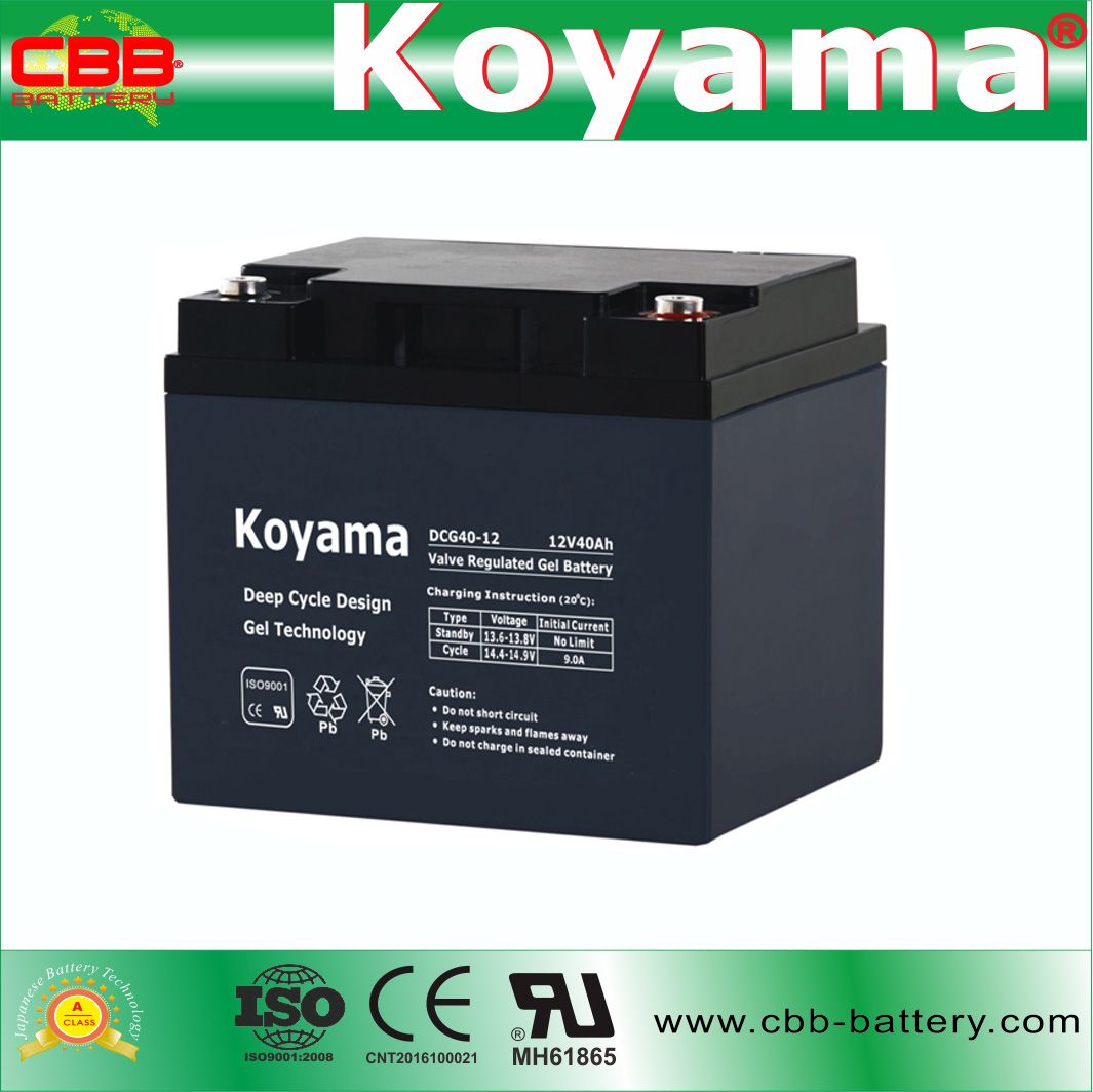 Dcg40-12 12V 40ah Deep Cycle Gel Battery for Sweeper