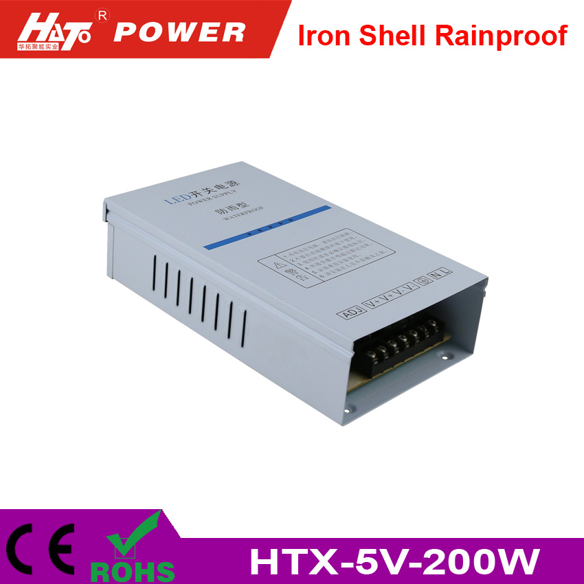 5V 40A 200W Iron Rainproof LED Light Display Board Htx