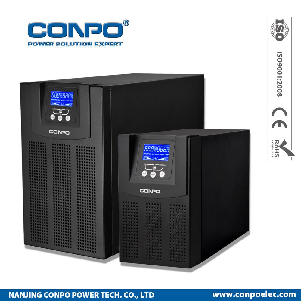 Pot Series 1kVA/2kVA/3kVA Tower Online High Frequency UPS (with/without battery)