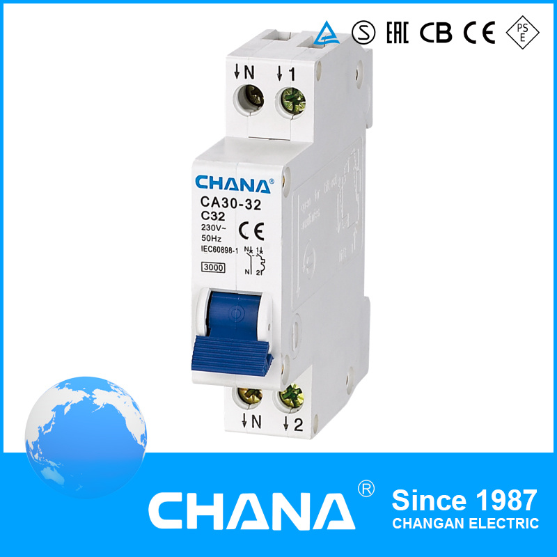 3ka Mini Circuit Breaker MCB (1P+N)