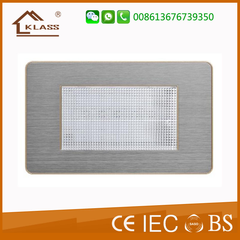 Stainless Steel Panel Electrical Hotel Footlight Switch