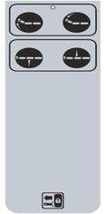PC / Pet Tactile Membrane Panel Switch Embossed with 4 Buttons