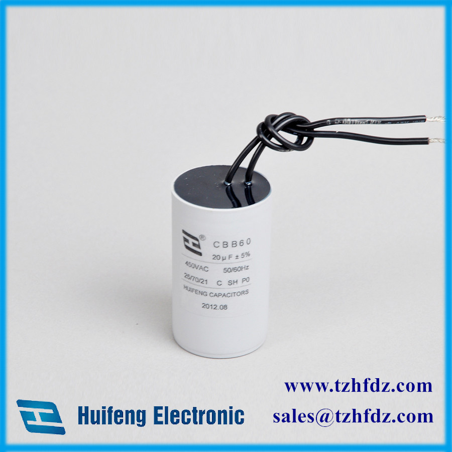 Cbb60 Motor Run Capacitor with Wires
