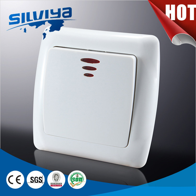 One Gang One Way Electric Wall Switch with Indicator