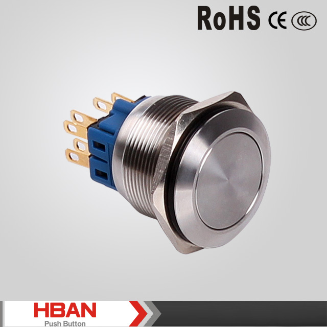 28mm Metal Waterproof Stainless Steel Pushbutton Switch