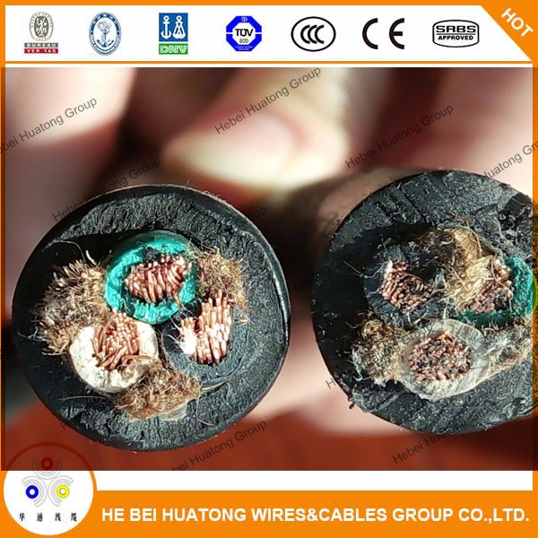 Flexible Power Cable Epr Insulation CPE Sheath Soow 600V 3*12 AWG UL 62 Standard