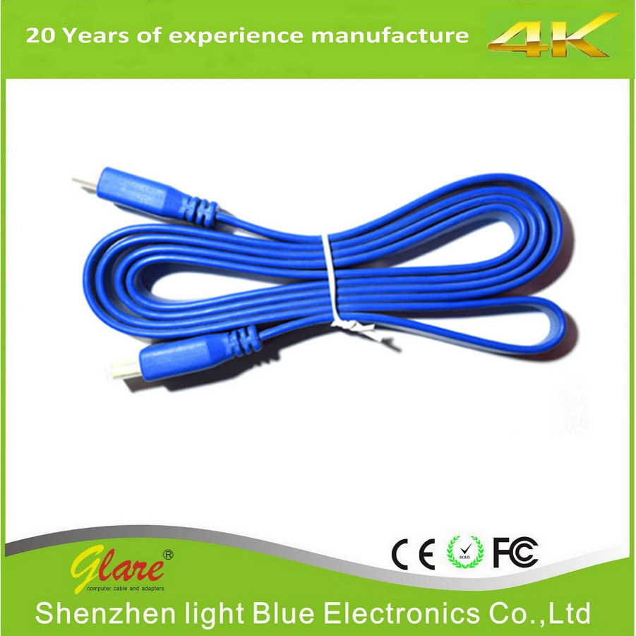 Flat 1.4V HDMI to HDMI Cable With1year Warranty