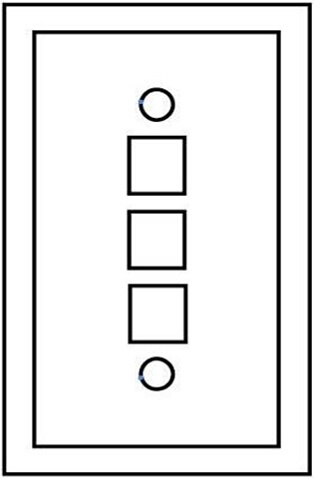 3-Port, Midsize Single-Gang Quick Port Wallplate