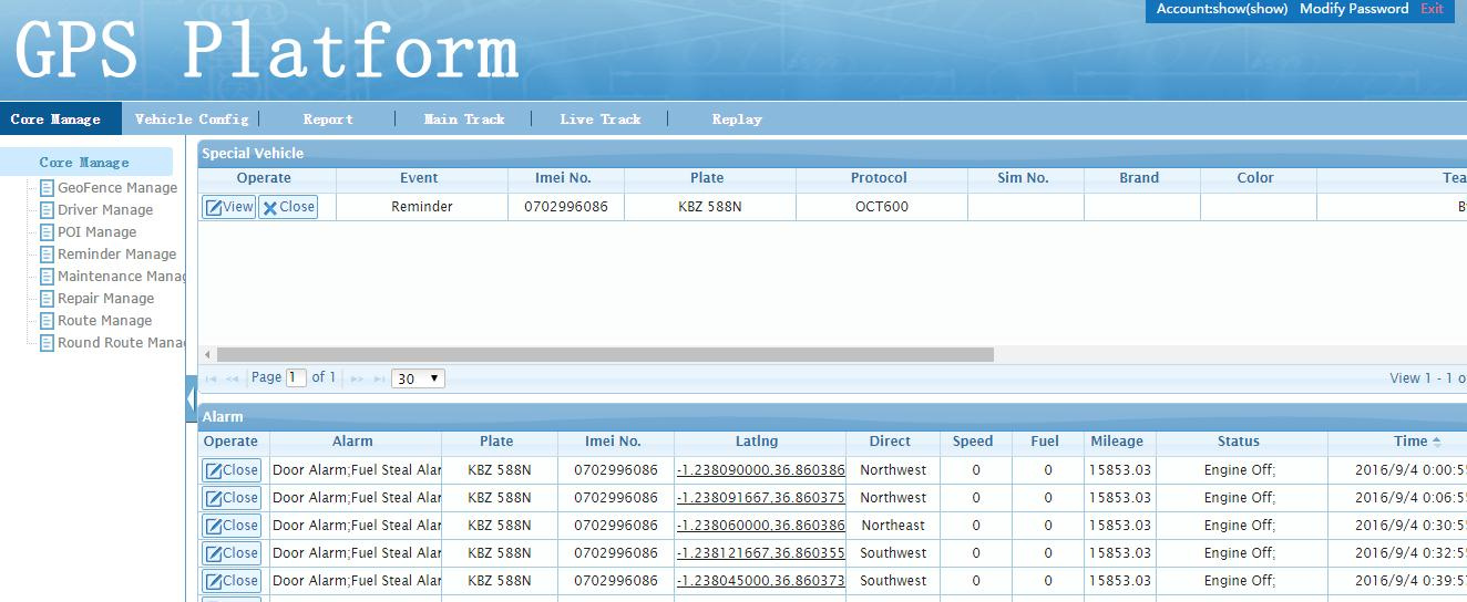 GPS Tracking System with Multi-Functions and Stable Performance