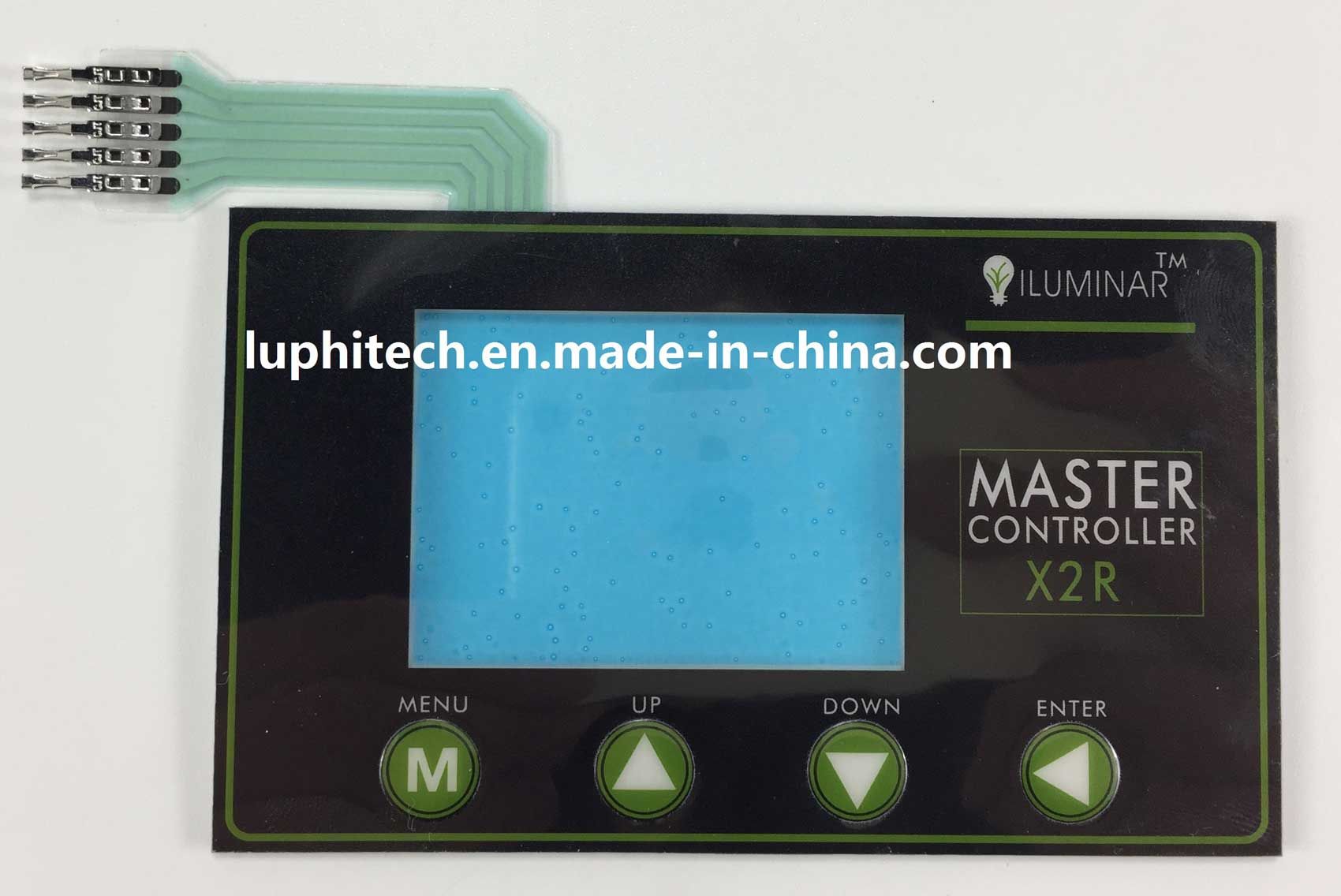 LED Backlighting Silver Points Waterproof Membrane Switch with LCD Window