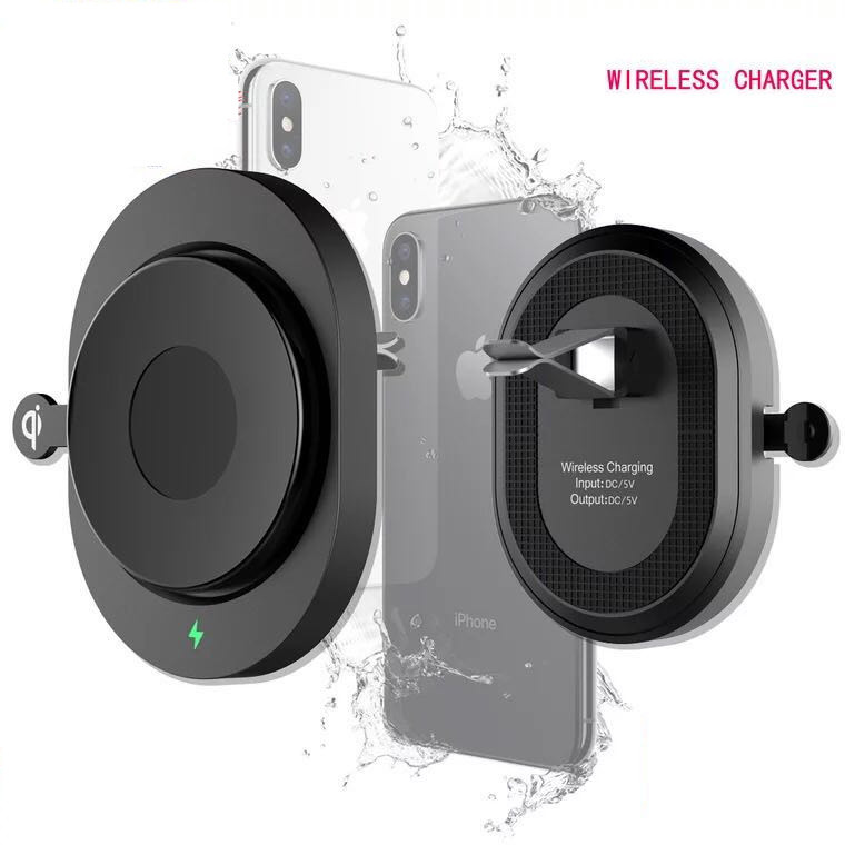 Klp Universal Qi Wireless Car Charger with Nano Glue Adsorption