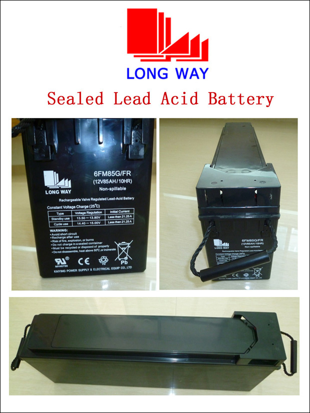 12V85ah Front Terminal AGM Deep Cycle Battery for Control Equipment