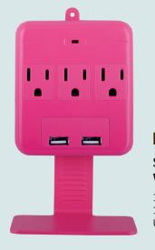 3 Outlets Surge Protector with 2 USB Charger
