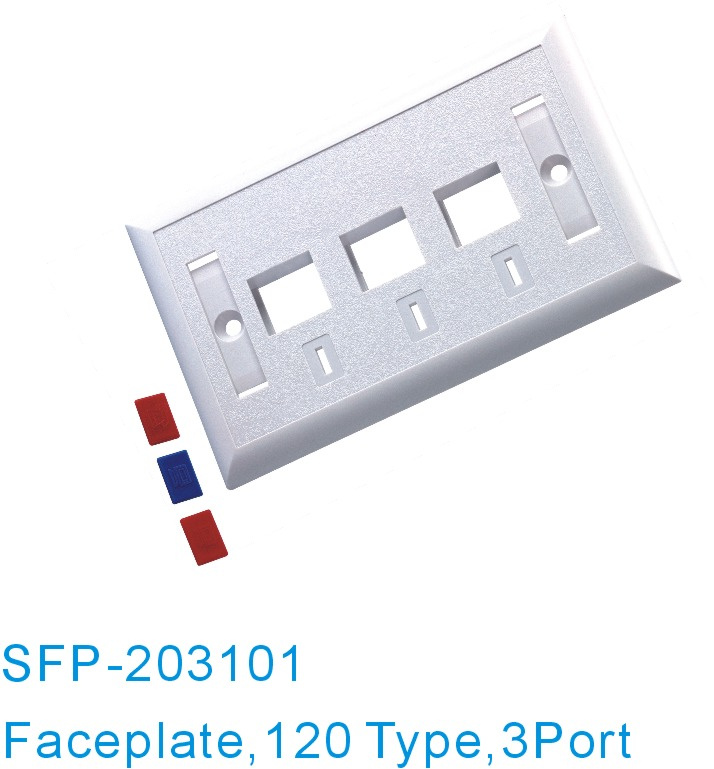 120 Type, 3 Port, Faceplate