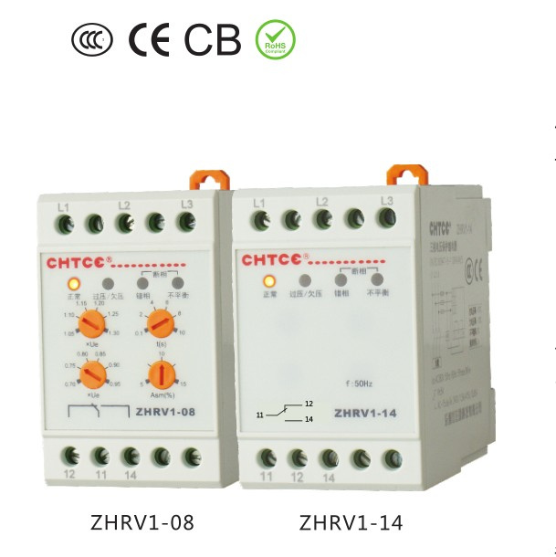Zhrv1-08, 14 Phase Sequence, Overvoltage & Undervoltage Protection Relay