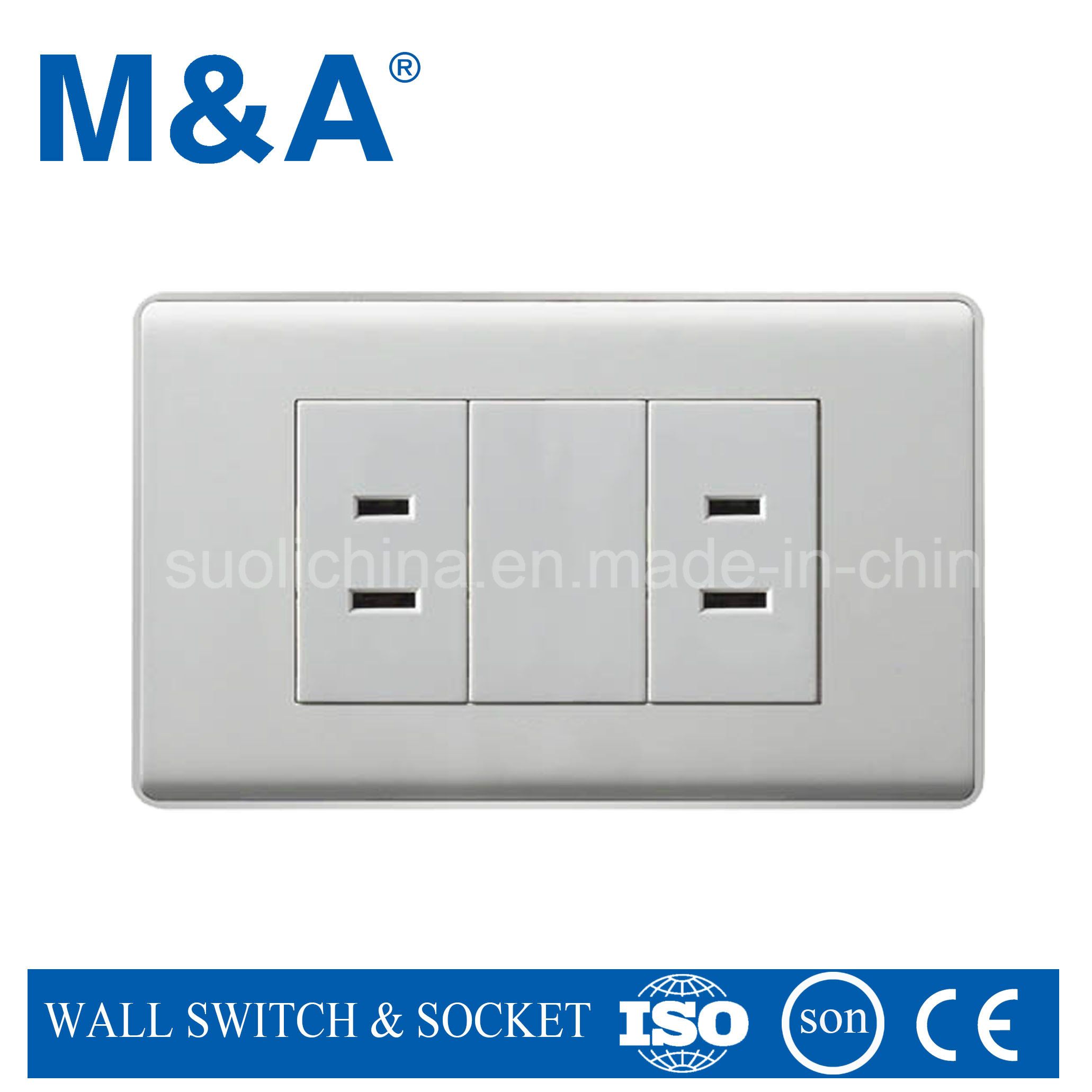 Ma20 Series 2 G 2 Pin Parallel American Wall Socket
