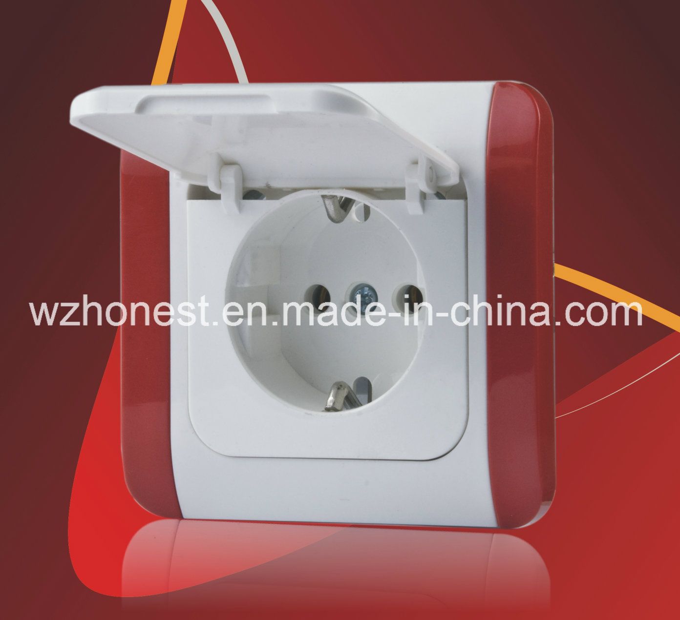 EU Standard Viko Design Wall Socket with Earth Contact Safety Wall Electric Socket