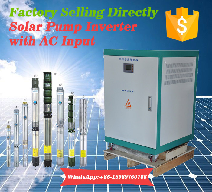 55kw 3 Phase Water Pump Motor Inverter with VFD Function and AC Input