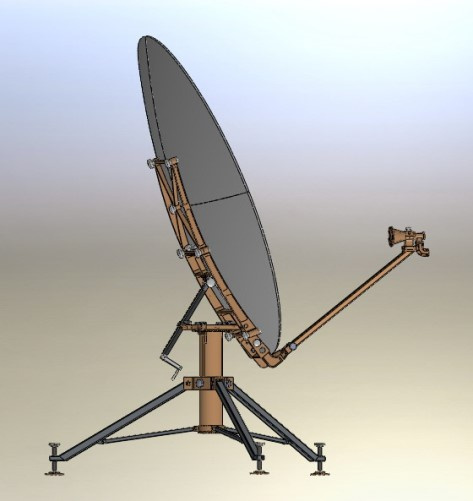 1.8m Carbon Fiber Flyaway Antenna