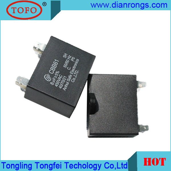 Original Cbb61 Capacitor 5UF 450V AC Capacitor 50-60 Hz