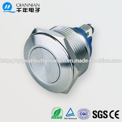 22mm 1no Resetable Flat IP67 Ik10 Push Button Switch
