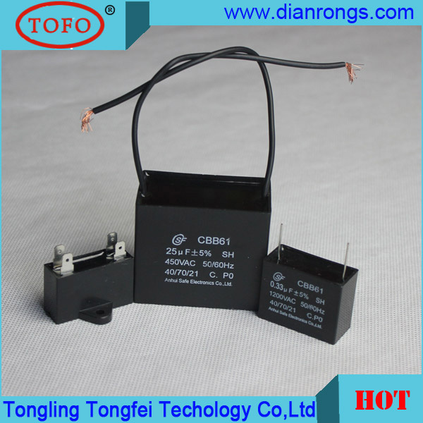 Capacitor Cbb61 450V with CE CQC Approval