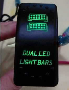 Carling Waterproof LED Indicator Light Rocker Spst on-off Switch