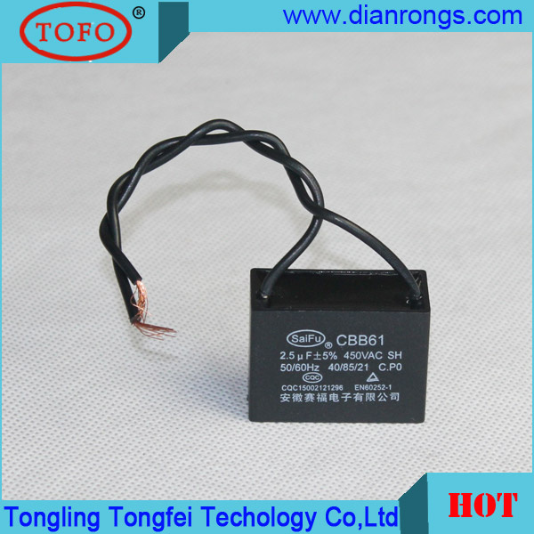 1.5UF 450V AC Air Conditioner Fan Motor Run Capacitor Cbb61