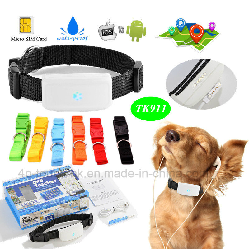 Waterproof Dog/Cat Pets GPS Tracker with Multi-Function (TK911)