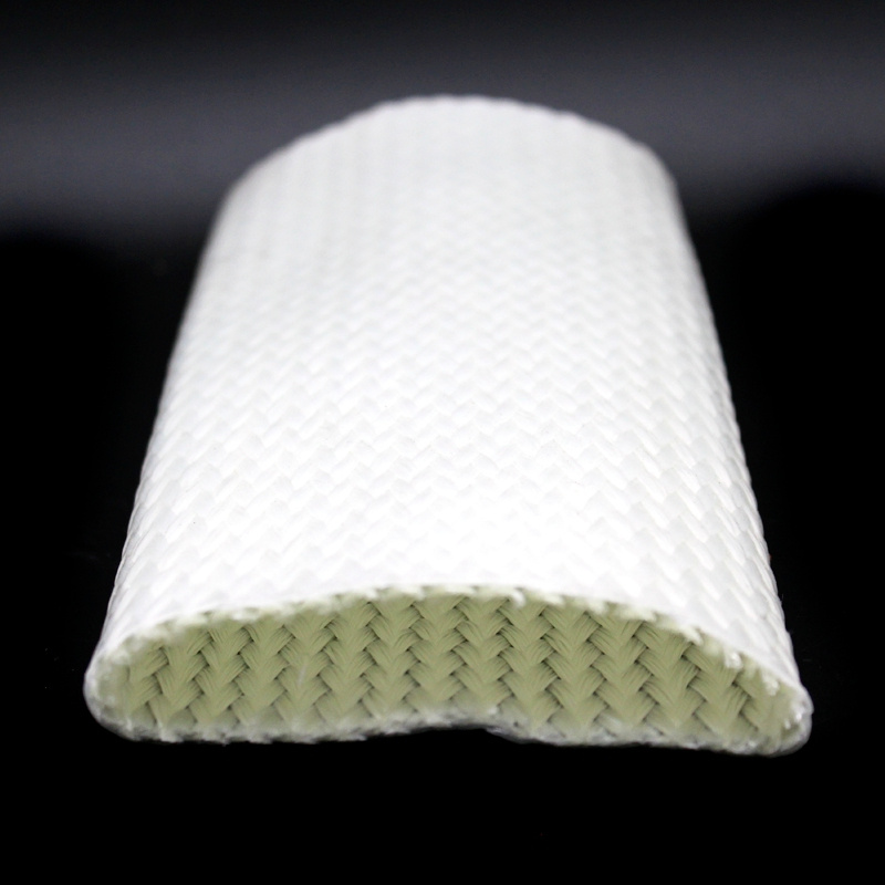 Braided Fiberglass Sleeving Impregnated with Silicone Varnish.