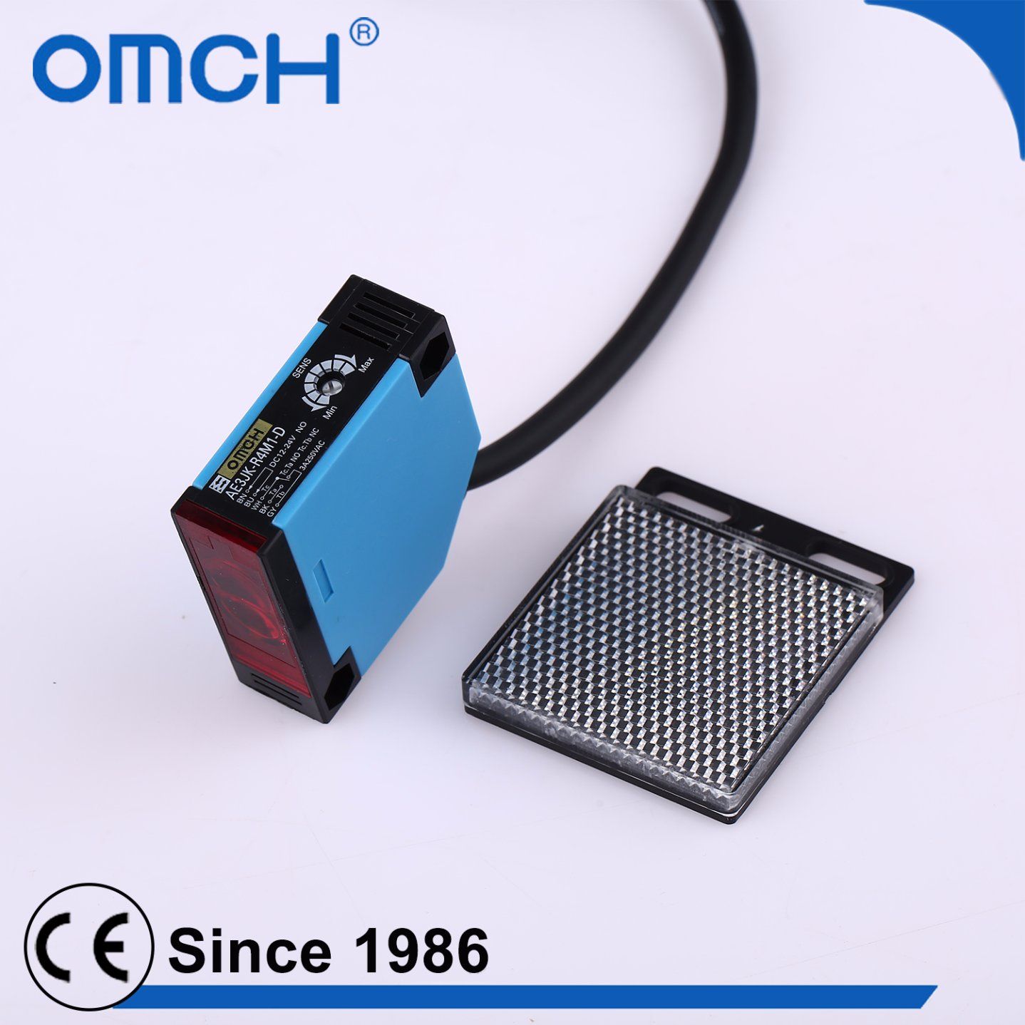 IP65 Square Photoelectric Sensor Switch Diffuse Type for Product Count