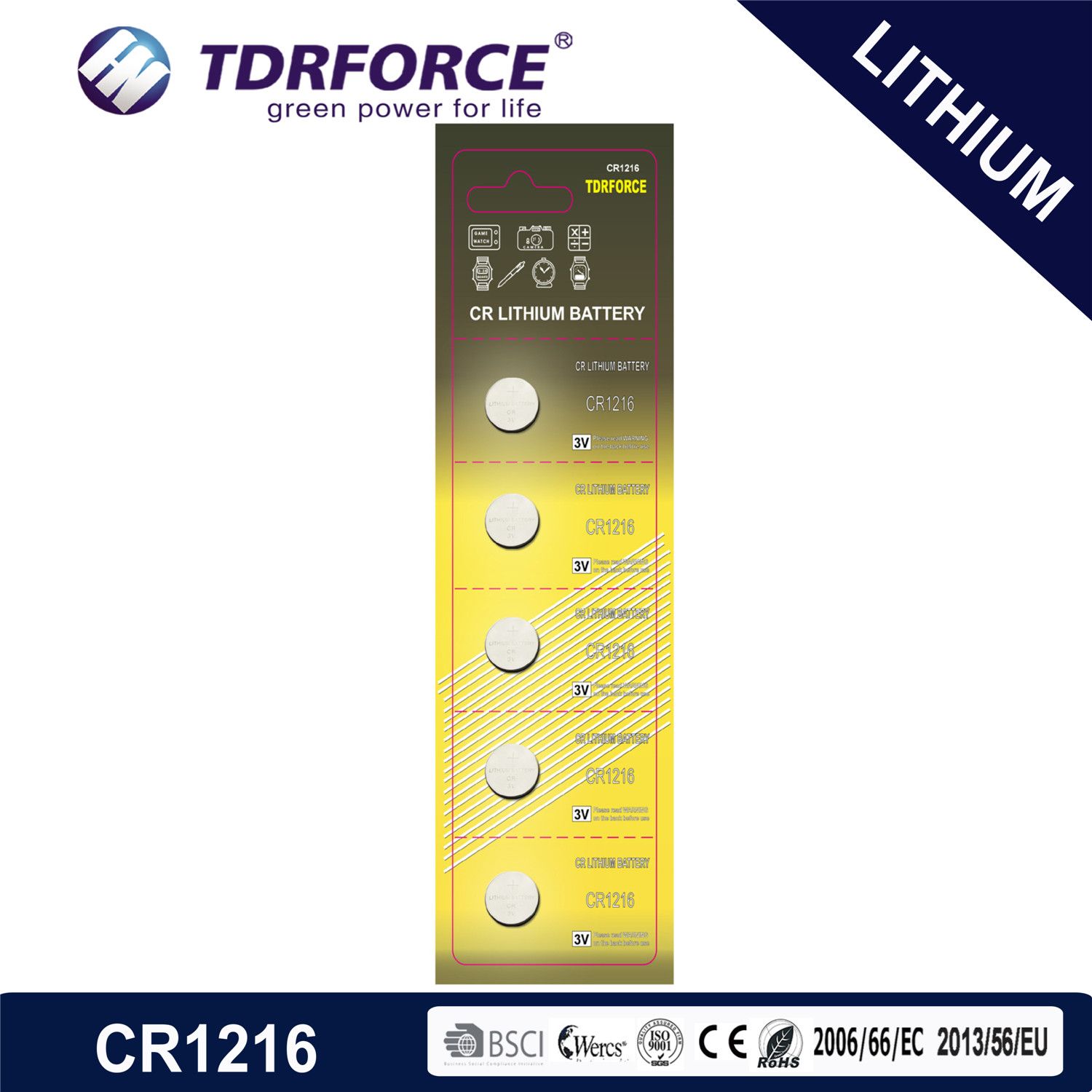 3V Cr2330 Non-Rechargeable Button Cell Lithium Battery with Ce for Toy