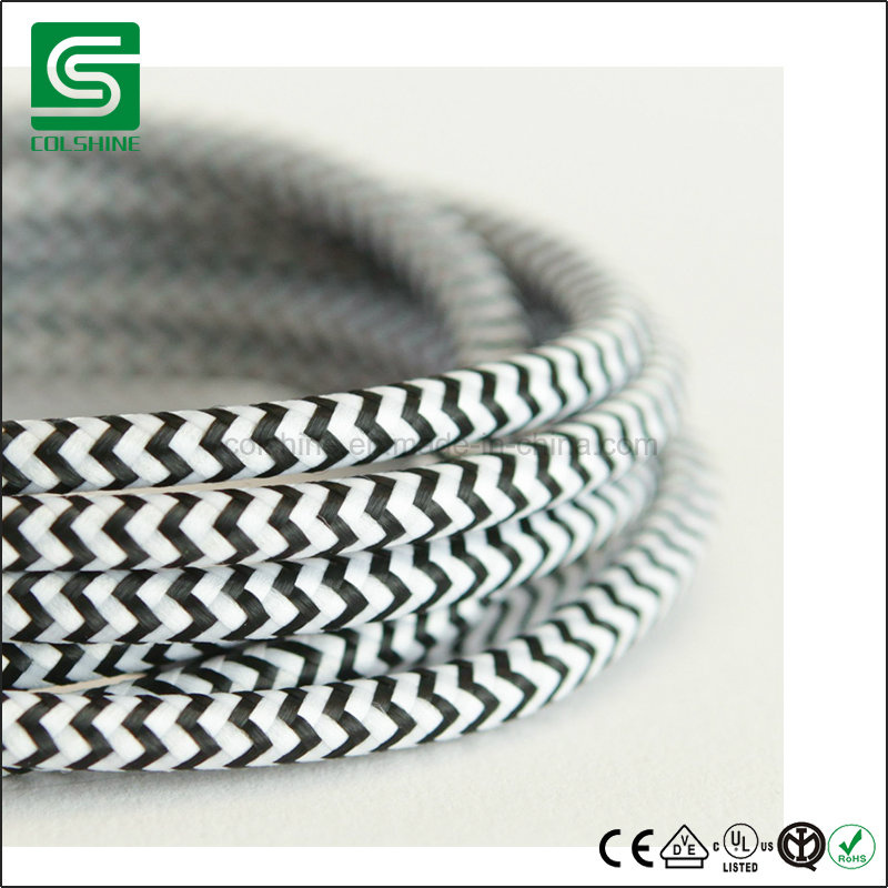 VDE/UL Braided Textile Cotton Cord Copper Electric Fabric Wire