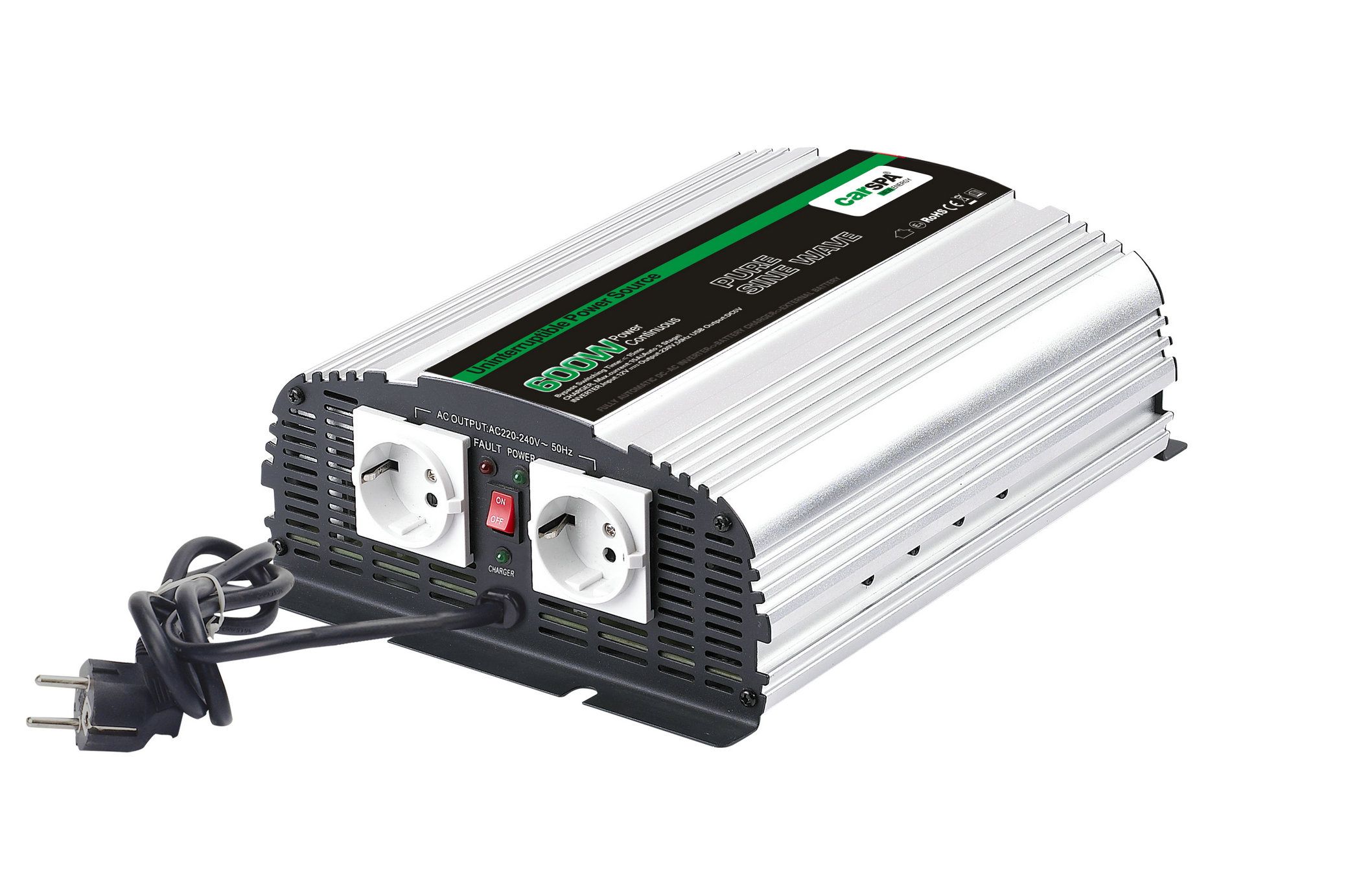 600W/ 5A Pure Sine Wave Power Inverter with Charger