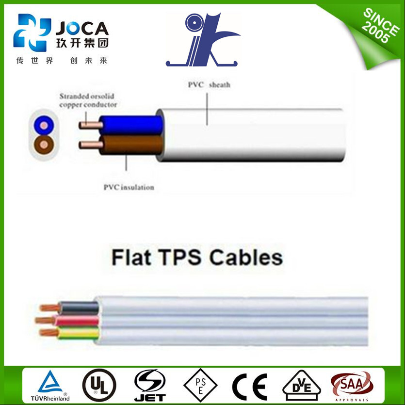 SAA Certified Solid Core for Aus/Nz Market Flat TPS Cable Flat Electrical Cable