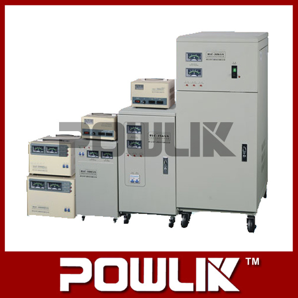 SVC Single-Phae and Three-Phase High Accuracy Full-Automatic AC Voltage Stabilizer