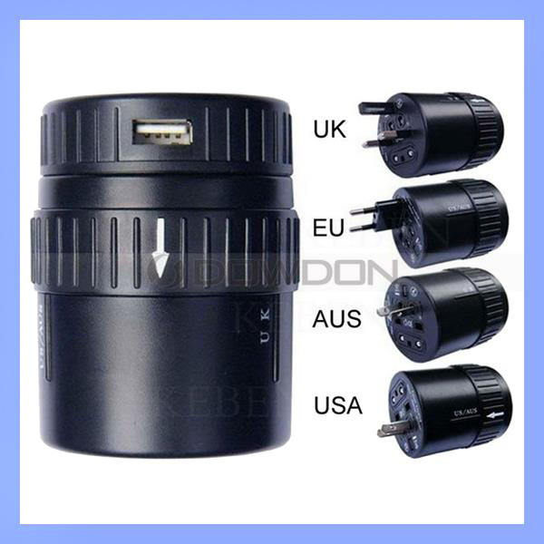 World Universal Travel Adapter with USB Charger Multi Plug Adapter (SDP-231)